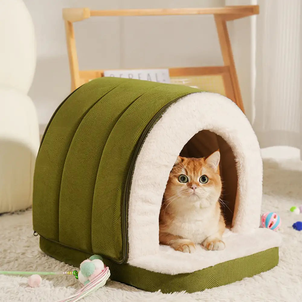 Cave-Style Warm Deep Sleeping Snug Cat Cave Dog House – Dog Beds (view 2) | Petix pet supplies for dogs and cats