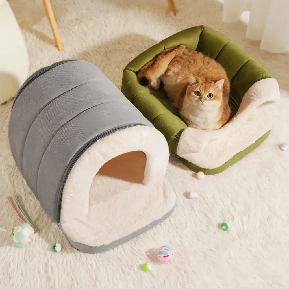 Cave-Style Warm Deep Sleeping Snug Cat Cave Dog House – Dog Beds (view 4) | Petix pet supplies for dogs and cats