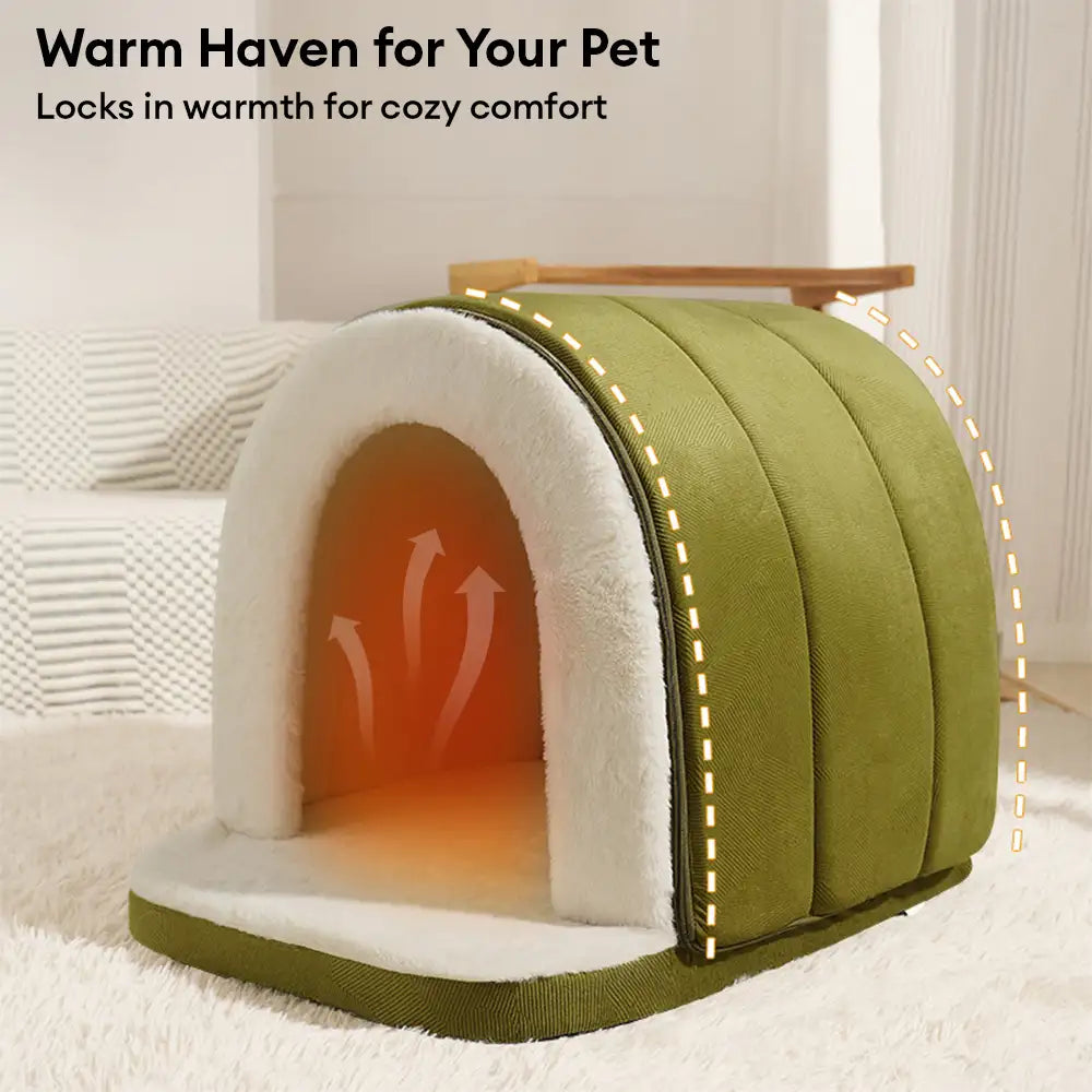 Cave-Style Warm Deep Sleeping Snug Cat Cave Dog House – Dog Beds (view 6) | Petix pet supplies for dogs and cats