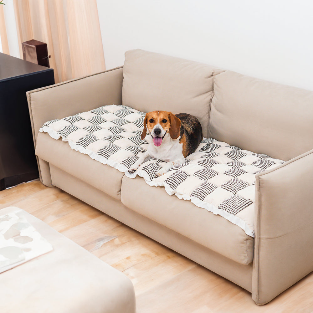 Checkered Color Matching Large Non-slip Pet Mat Couch Cover – Couch Cover (main) | Petix pet supplies for dogs and cats