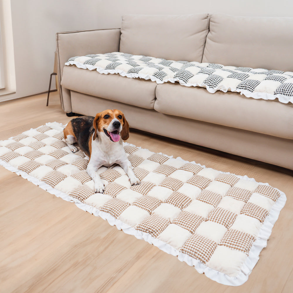 Checkered Color Matching Large Non-slip Pet Mat Couch Cover – Couch Cover (view 2) | Petix pet supplies for dogs and cats