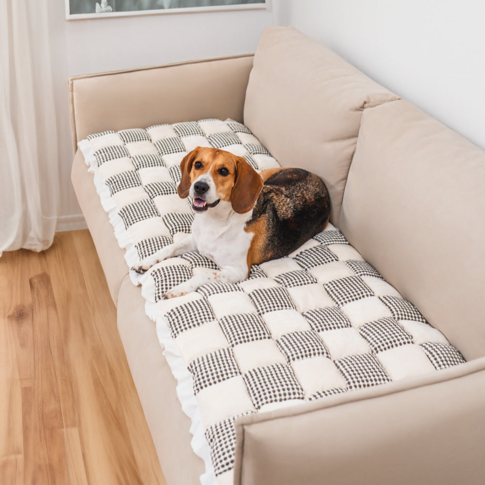 Checkered Color Matching Large Non-slip Pet Mat Couch Cover – Couch Cover (view 3) | Petix pet supplies for dogs and cats