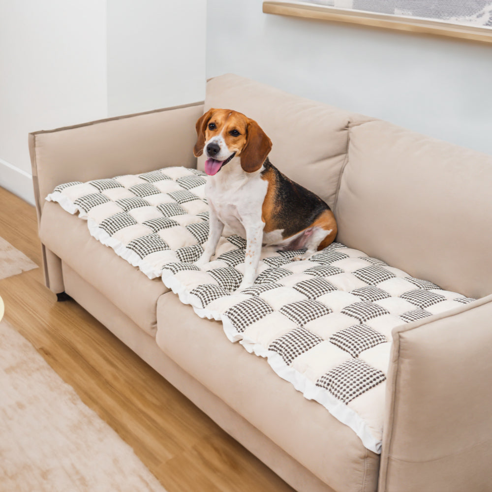 Checkered Color Matching Large Non-slip Pet Mat Couch Cover – Couch Cover (view 4) | Petix pet supplies for dogs and cats