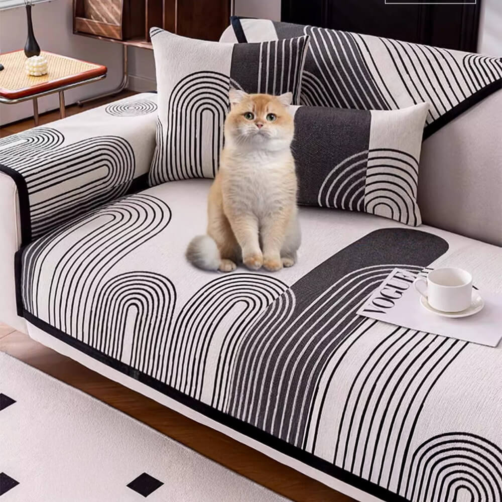 Chenille Arch Pattern Scratch-Resistant Couch Cover – Couch Cover (view 12) | Petix pet supplies for dogs and cats