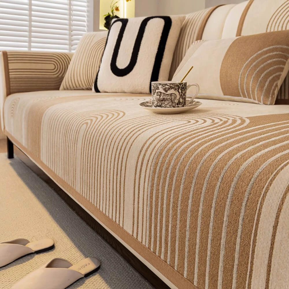 Chenille Arch Pattern Scratch-Resistant Couch Cover – Couch Cover (view 9) | Petix pet supplies for dogs and cats