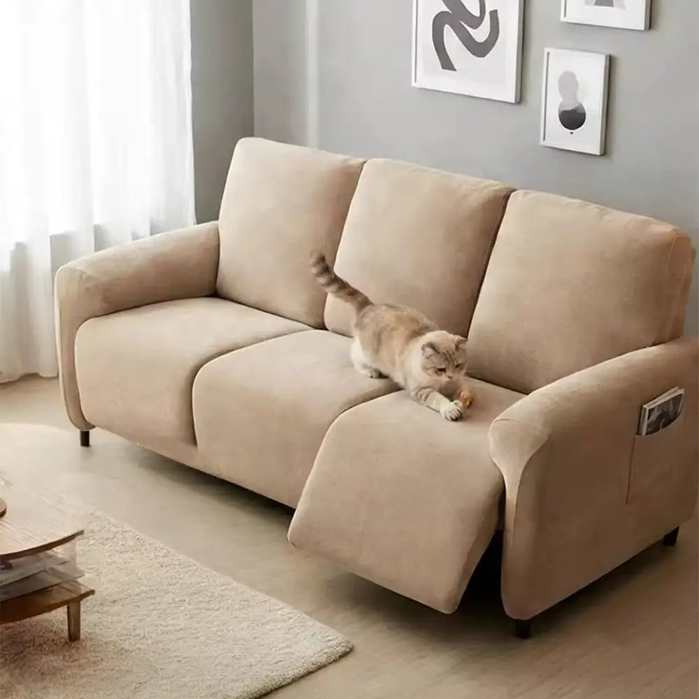 Chenille Herringbone Elastic Full-Coverage Recliner Couch Cover – Couch Cover (view 4) | Petix pet supplies for dogs and cats