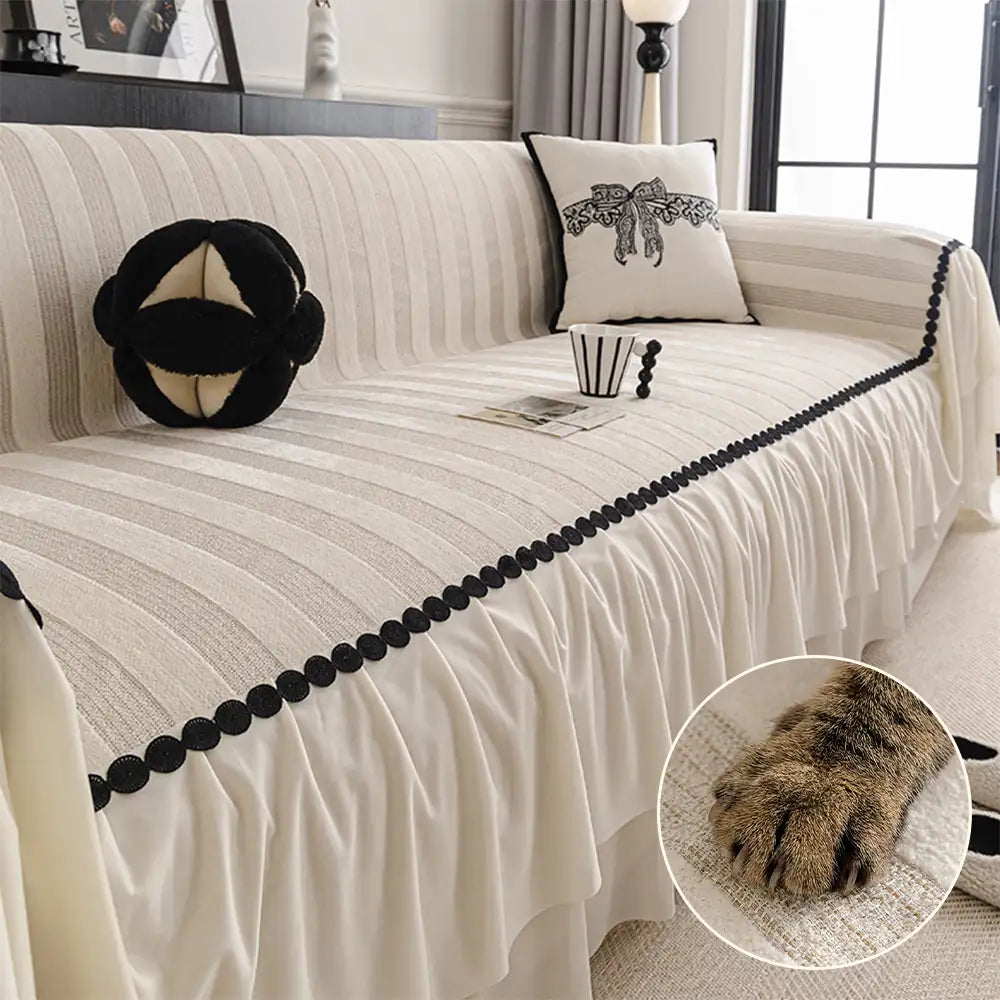 Chenille Scratch-resistant Pet-friendly Sofa Protector Non-slip Couch Cover – Couch Co… | Petix pet supplies for dogs and cats