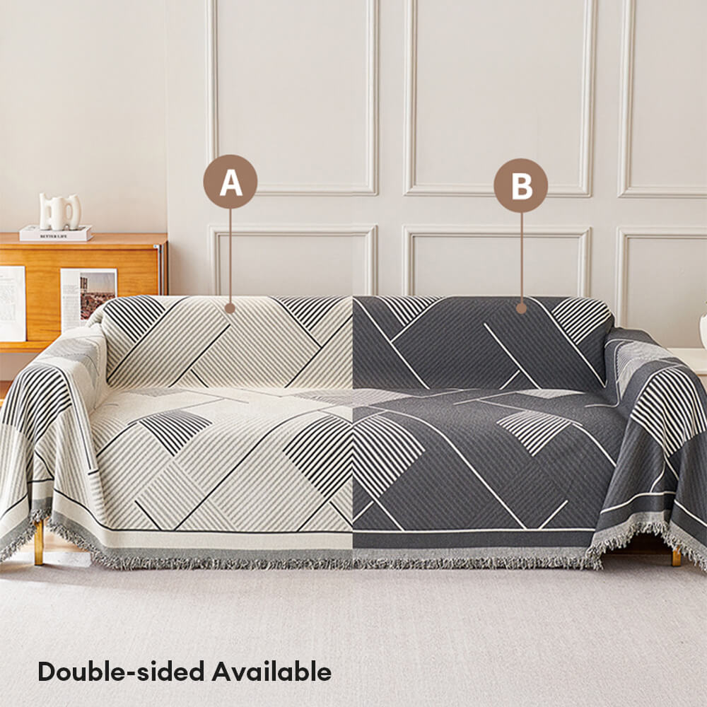 Classic Geometric Pattern Chenille Throw Couch Cover – Couch Cover (view 6) | Petix pet supplies for dogs and cats