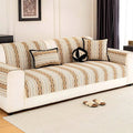 Color-Blocked Striped Chenille Non-Slip Couch Cover - Suitable For All Seasons – Couch… | Petix pet supplies for dogs and cats