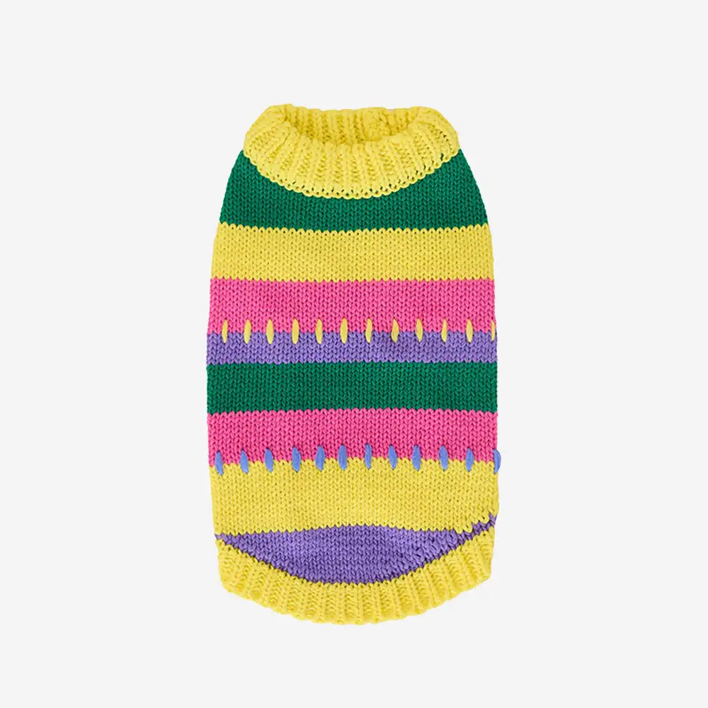 Color Blocked Striped Sleeveless Dog Sweater For Small Dogs – Dog Apparel (view 11) | Petix pet supplies for dogs and cats