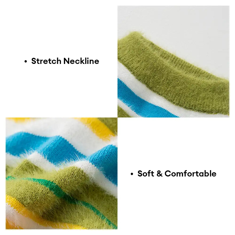 Color Blocked Striped Dog Sweater-Suitable For Large Dogs – Dog Apparel (view 3) | Petix pet supplies for dogs and cats