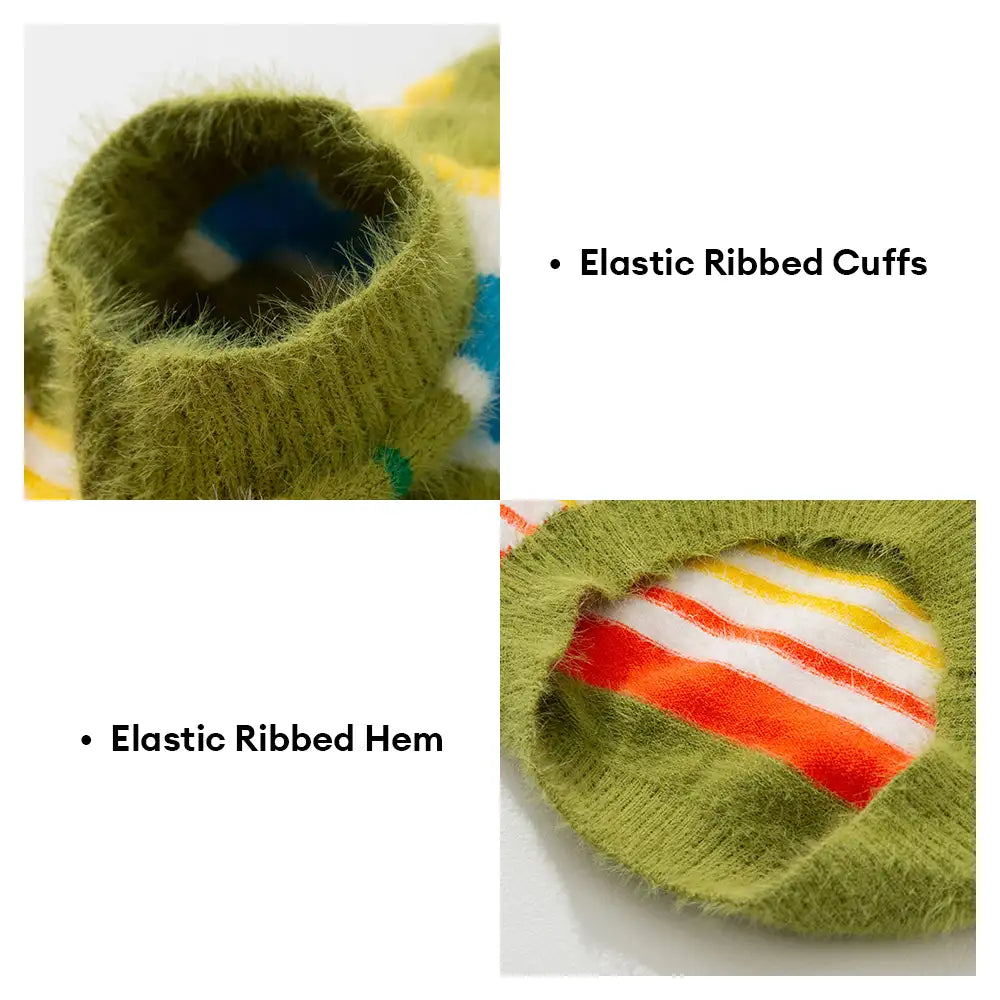 Color Blocked Striped Dog Sweater-Suitable For Large Dogs – Dog Apparel (view 4) | Petix pet supplies for dogs and cats