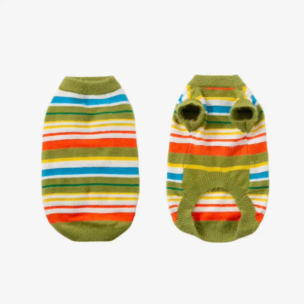 Color Blocked Striped Dog Sweater-Suitable For Large Dogs – Dog Apparel (view 9) | Petix pet supplies for dogs and cats