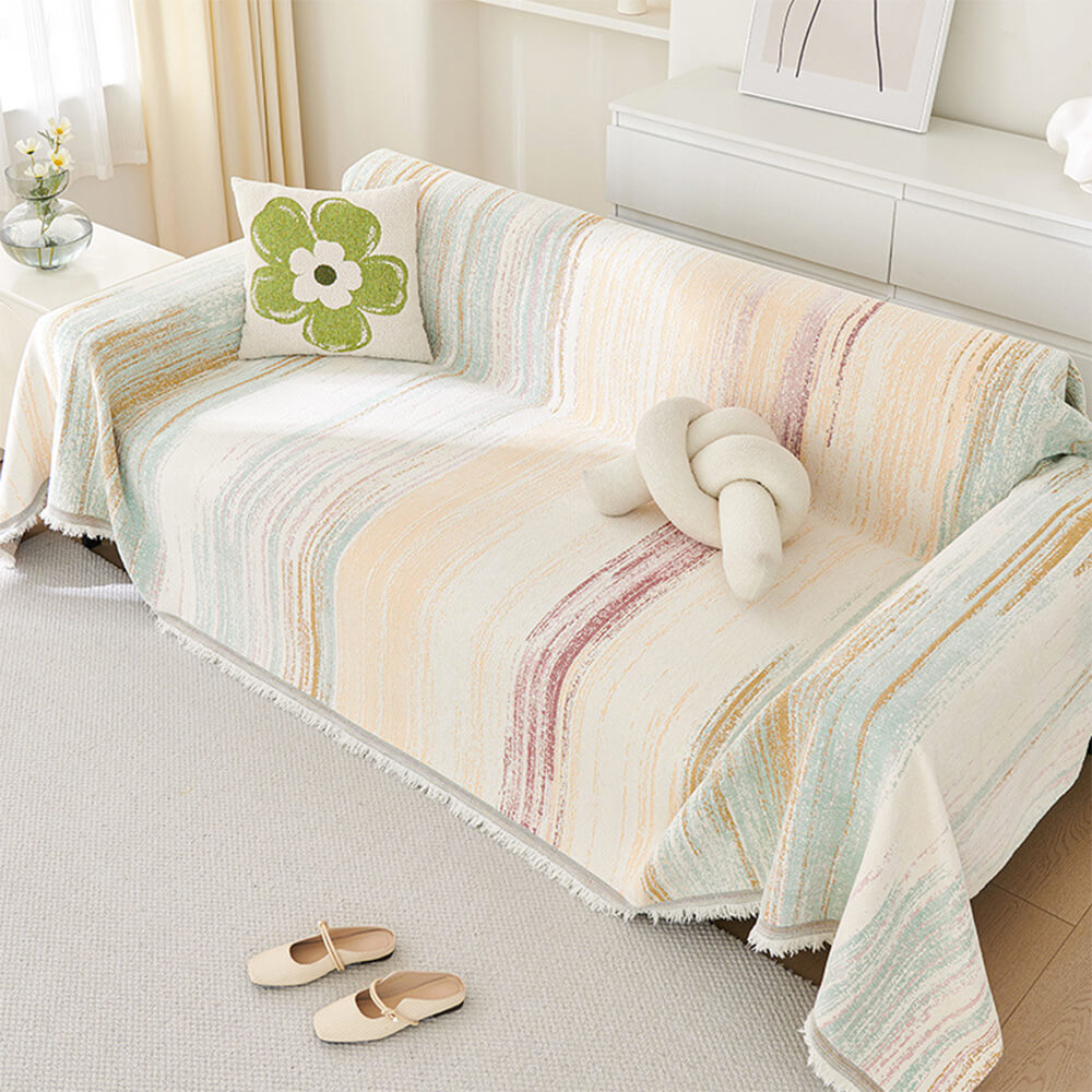 Colorful Rainbow Gradient Full Sofa Drape Throw Couch Cover – Couch Cover (view 13) | Petix pet supplies for dogs and cats