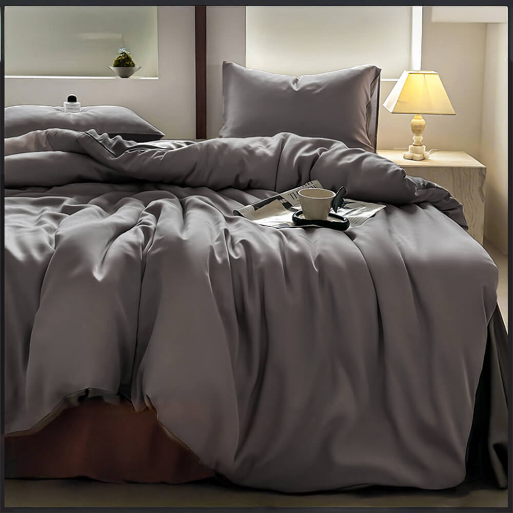 Comfortable Luxury Sateen 100% Bamboo Duvet Cover Bed Sheet Set – Bedding (view 10) | Petix pet supplies for dogs and cats