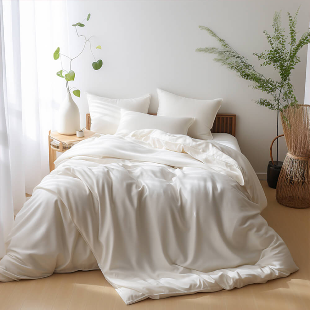 Comfortable Luxury Sateen 100% Bamboo Duvet Cover Bed Sheet Set – Bedding (view 6) | Petix pet supplies for dogs and cats