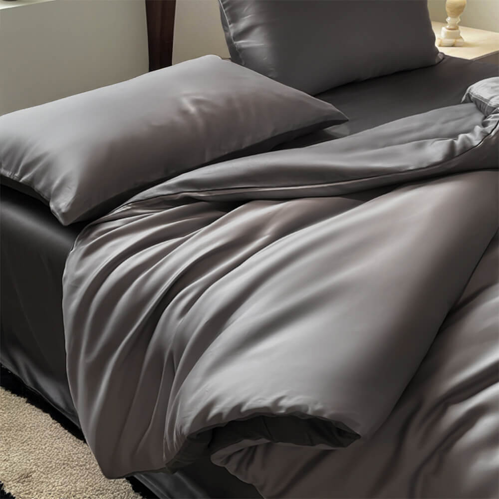 Comfortable Luxury Sateen 100% Bamboo Duvet Cover Bed Sheet Set – Bedding (view 9) | Petix pet supplies for dogs and cats