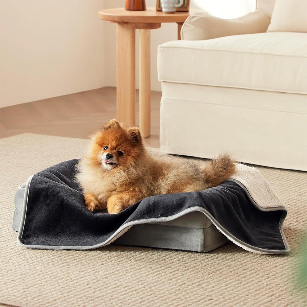 Cozy & Protective Throw Reversible Fleece Pet Blanket – Dog Beds (view 2) | Petix pet supplies for dogs and cats
