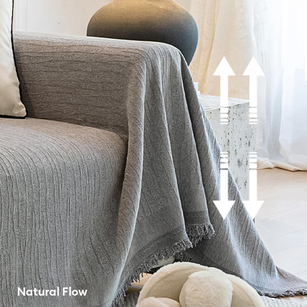 Cream Chenille Textured Pet-Friendly Anti-Scratch Throw Couch Cover – Couch Cover (vie… | Petix pet supplies for dogs and cats