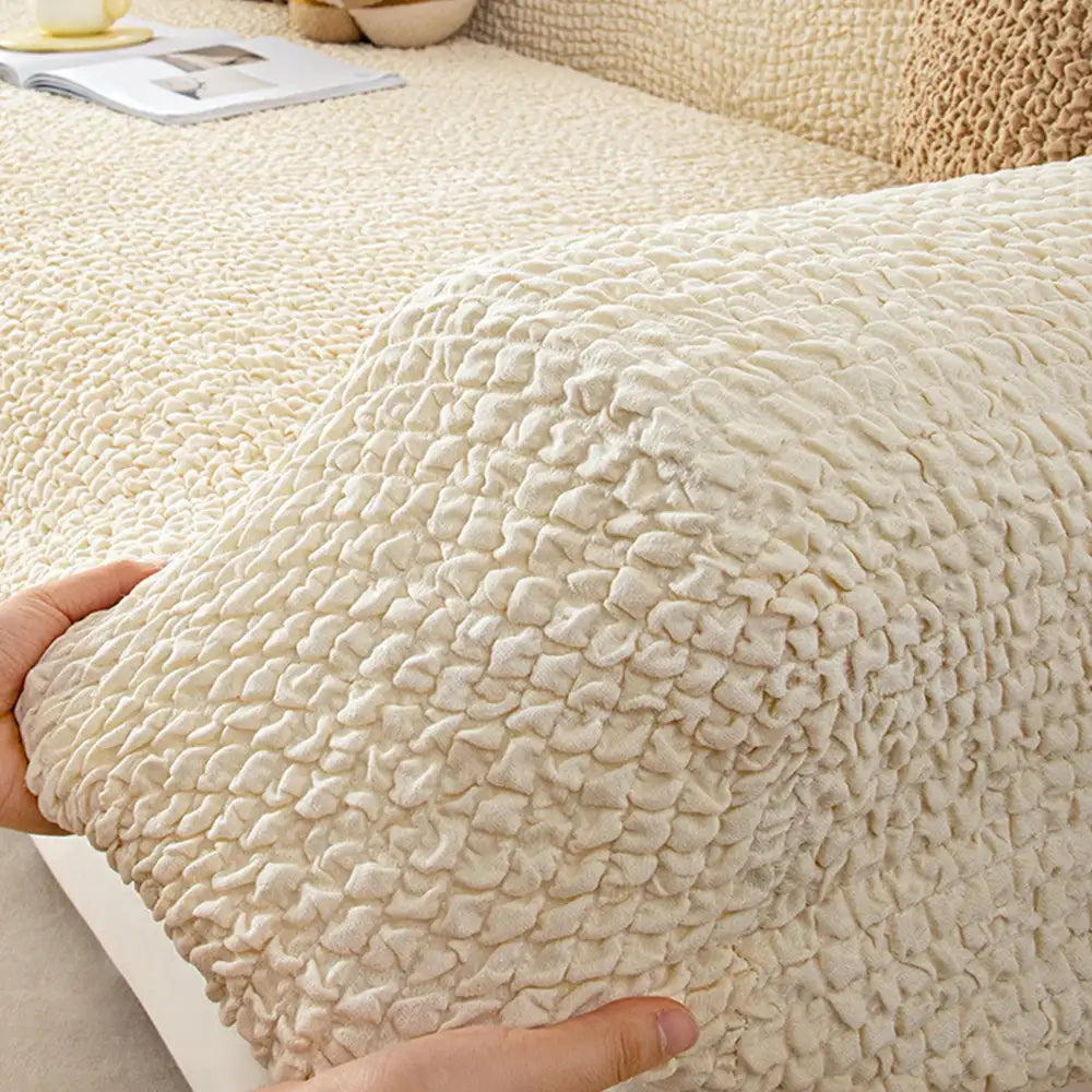 Cream Style Seersucker Breathable Stretchy Full-Coverage Magic Armchair Cover – Couch… | Petix pet supplies for dogs and cats