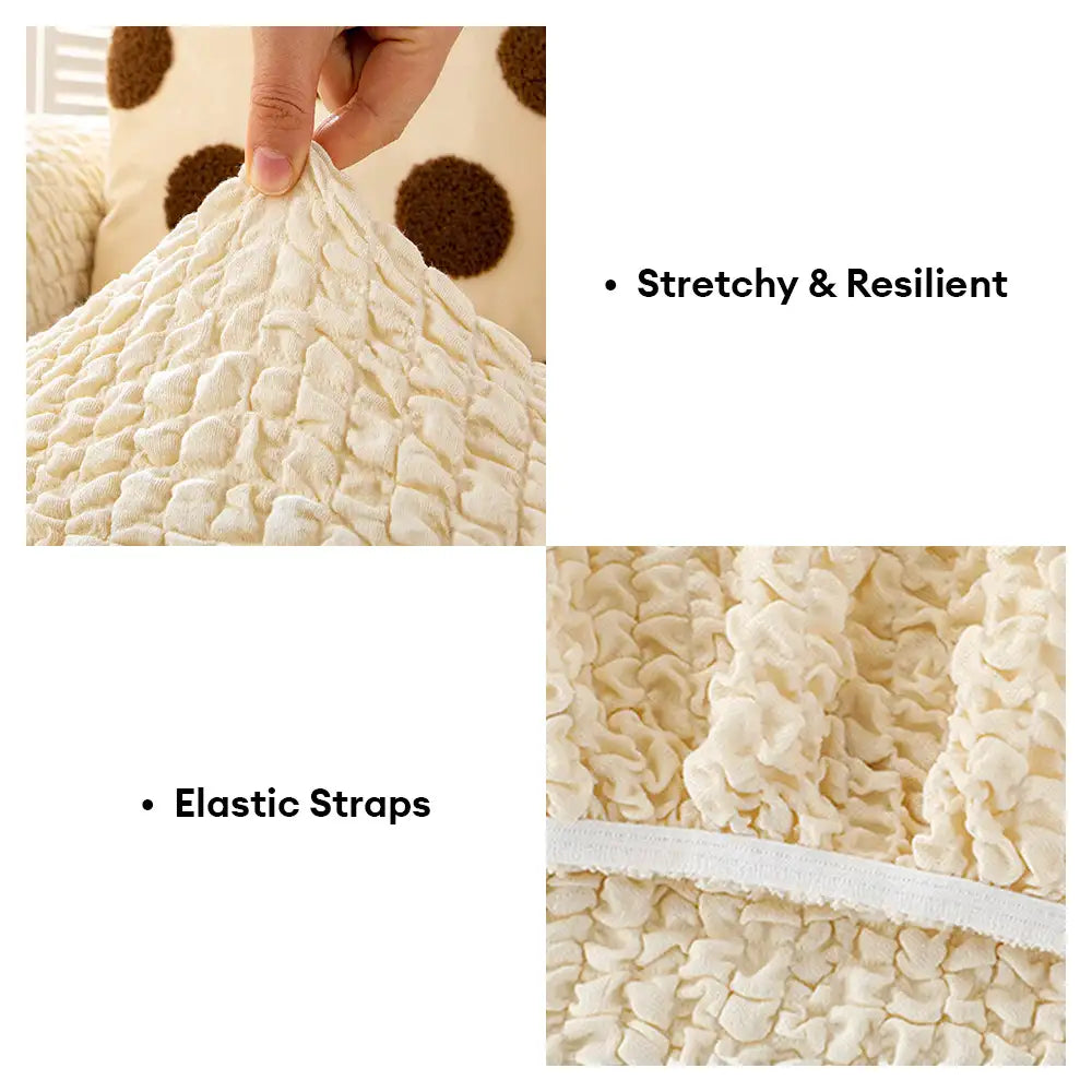 Cream Style Seersucker Breathable Stretchy Full-Coverage Magic Armchair Cover – Couch… | Petix pet supplies for dogs and cats