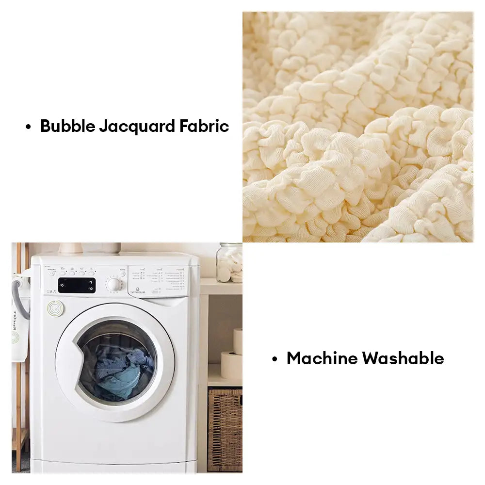 Cream Style Seersucker Breathable Stretchy Full-Coverage Magic Armchair Cover – Couch… | Petix pet supplies for dogs and cats