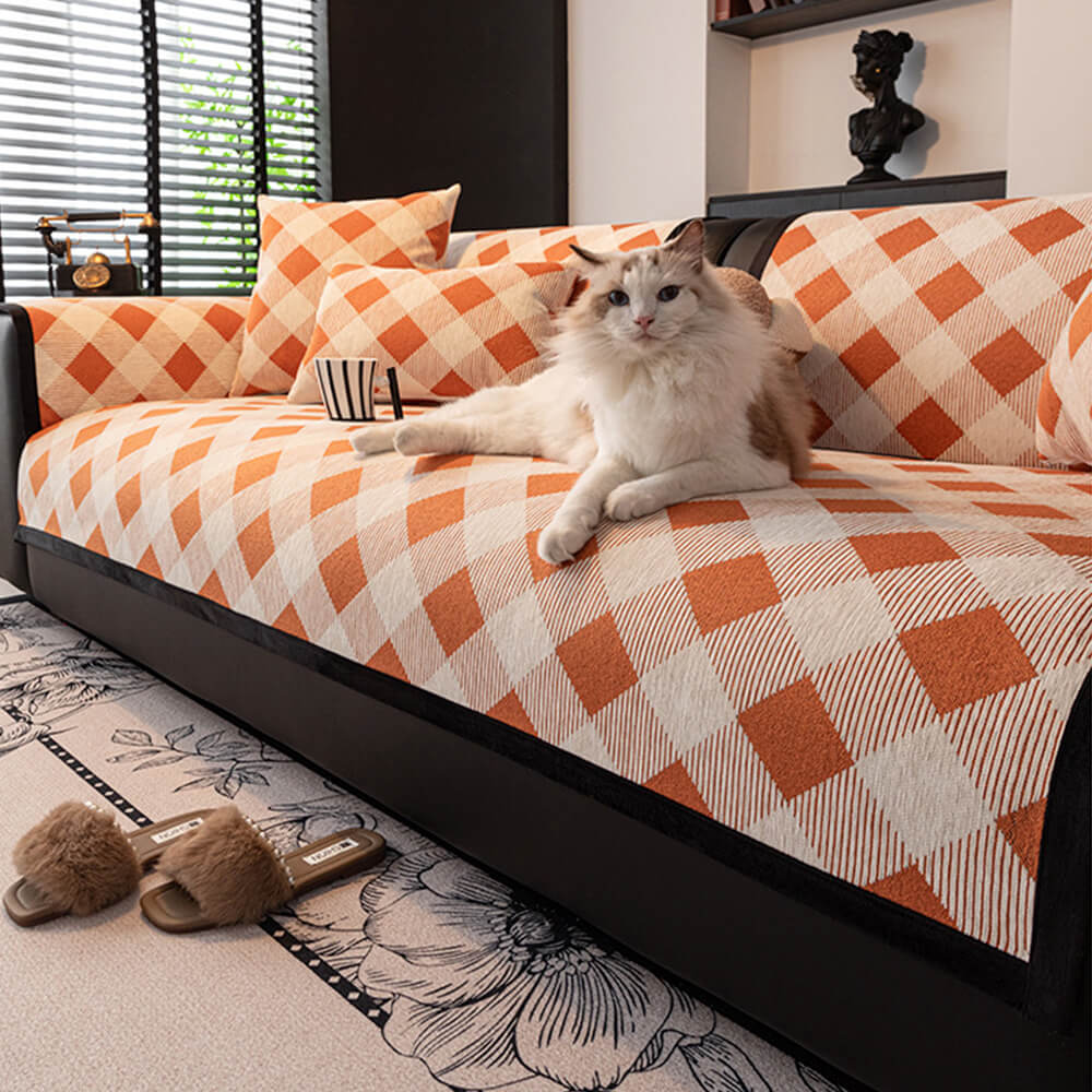 Diamond Chenille Scratch-resistant Sofa Protection Non-slip Couch Cover – Couch Cover… | Petix pet supplies for dogs and cats