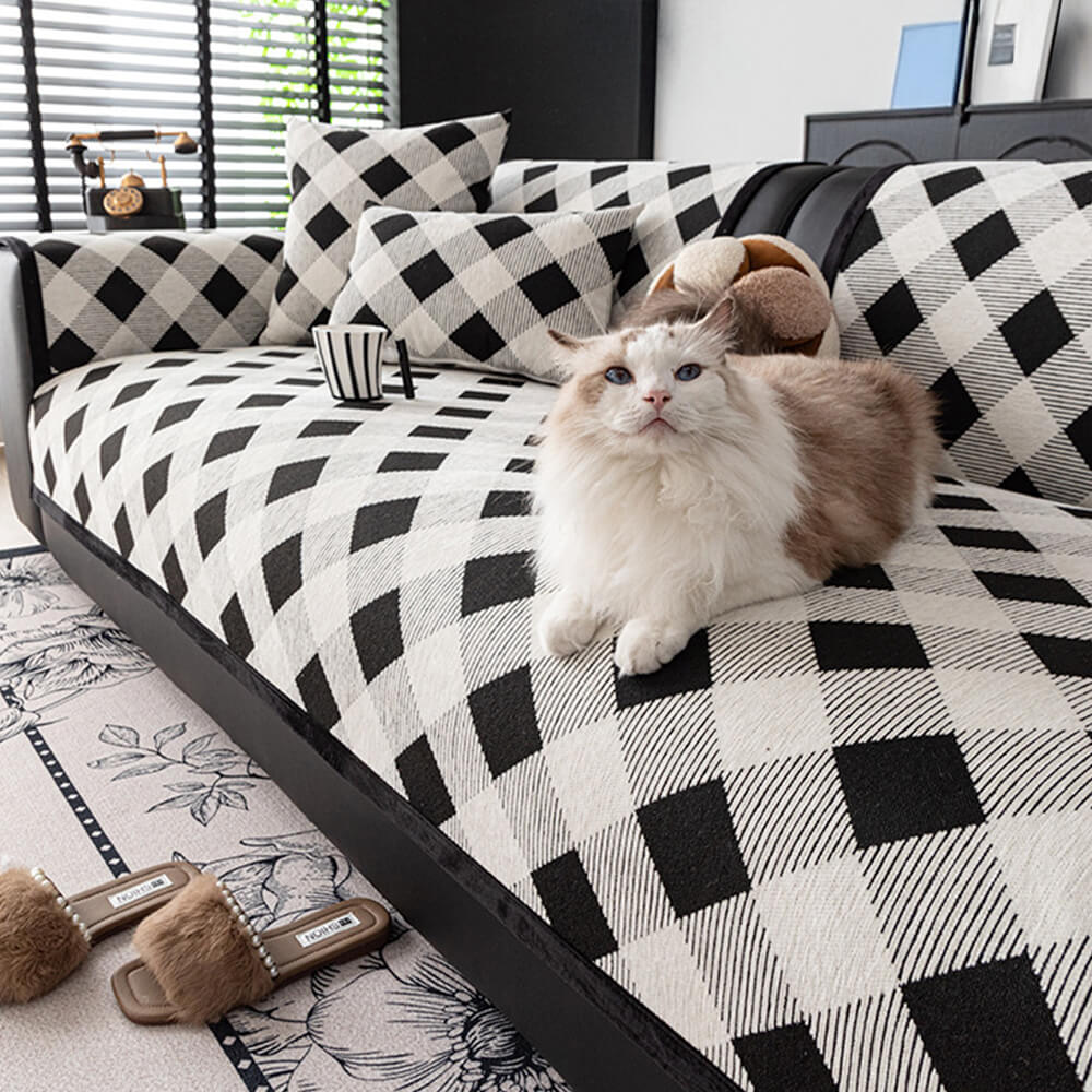 Diamond Chenille Scratch-resistant Sofa Protection Non-slip Couch Cover – Couch Cover… | Petix pet supplies for dogs and cats