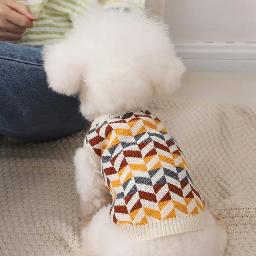 Diamond Striped Dog Sweater For Small Dogs – Dog Apparel (view 10) | Petix pet supplies for dogs and cats