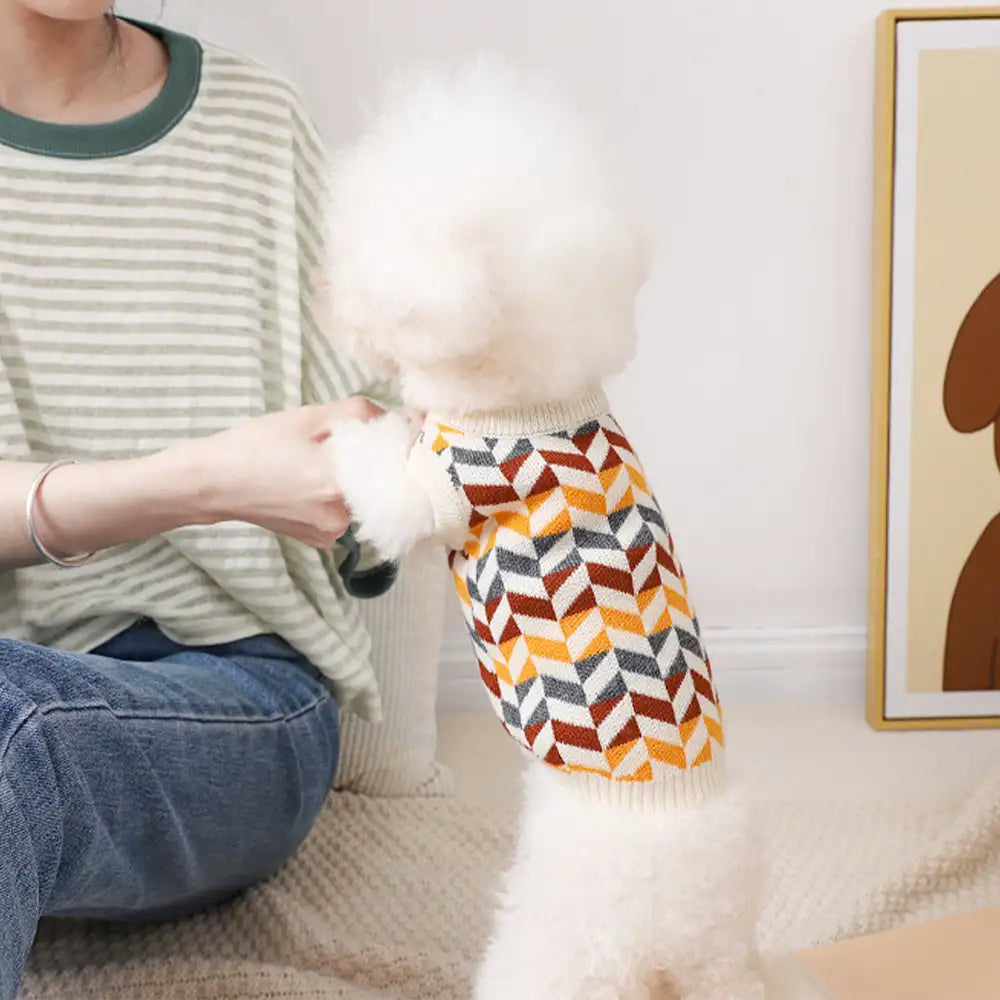 Diamond Striped Dog Sweater For Small Dogs – Dog Apparel (view 11) | Petix pet supplies for dogs and cats