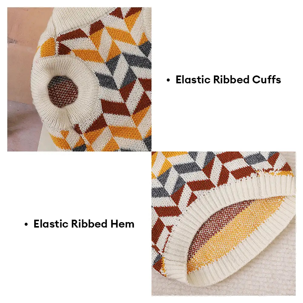 Diamond Striped Dog Sweater For Small Dogs – Dog Apparel (view 5) | Petix pet supplies for dogs and cats