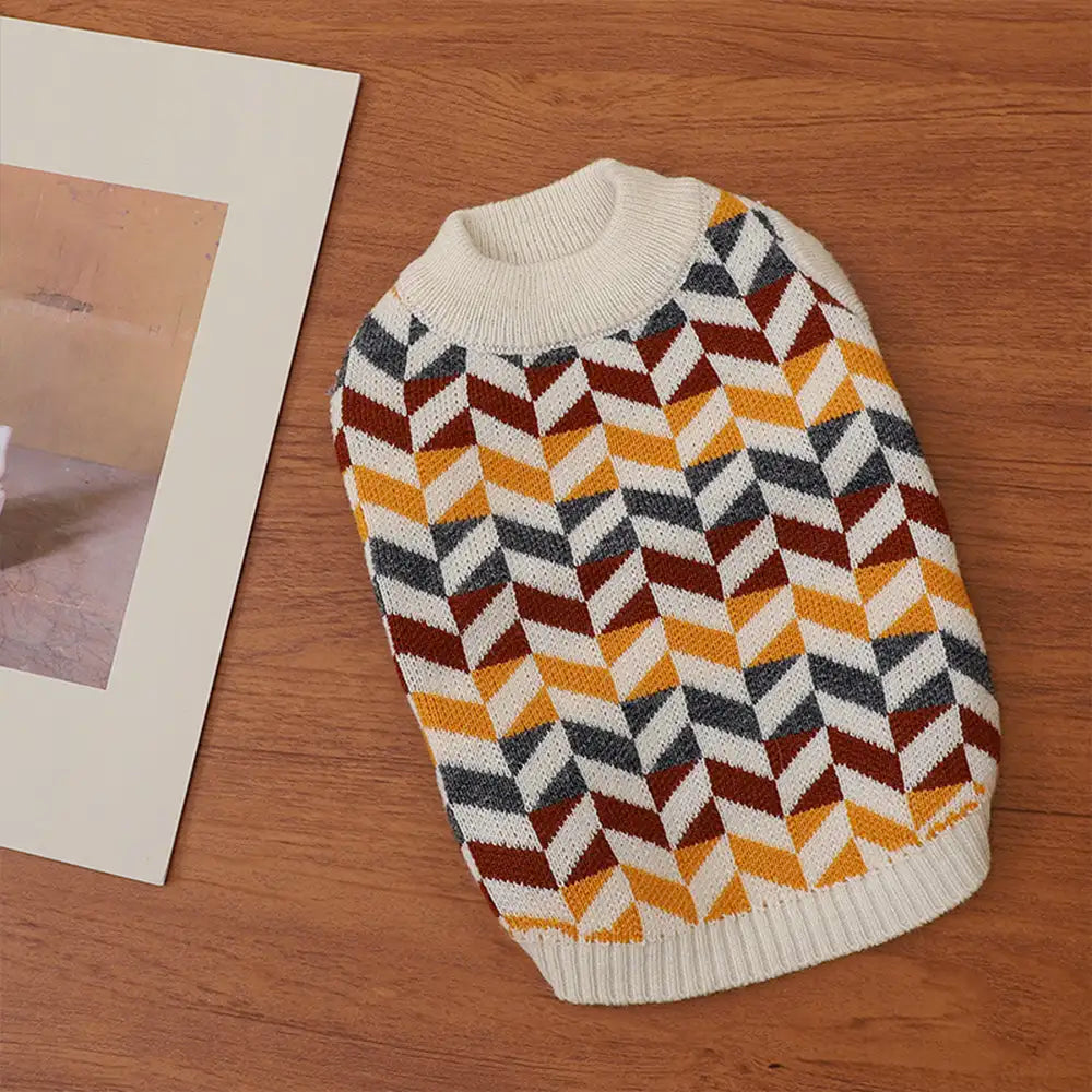 Diamond Striped Dog Sweater For Small Dogs – Dog Apparel (view 8) | Petix pet supplies for dogs and cats