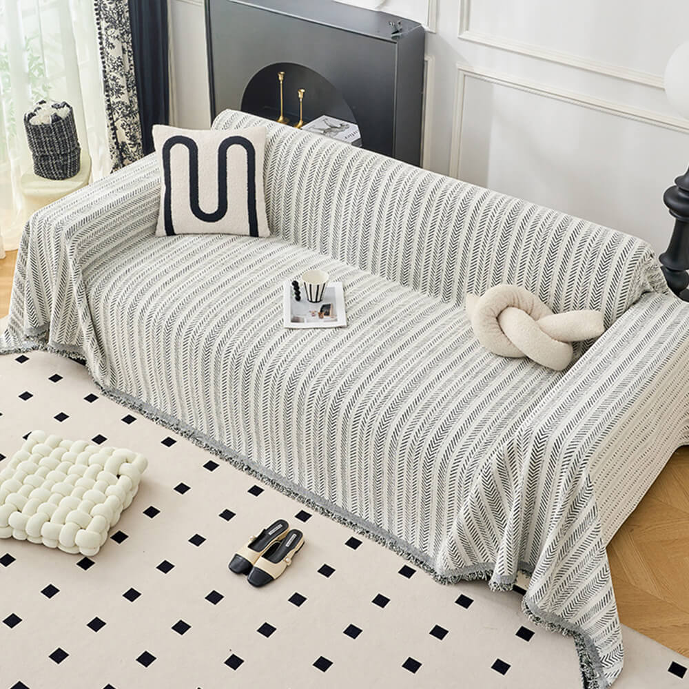 Elegant Herringbone Chenille Textured Throw Couch Cover – Couch Cover (main) | Petix pet supplies for dogs and cats