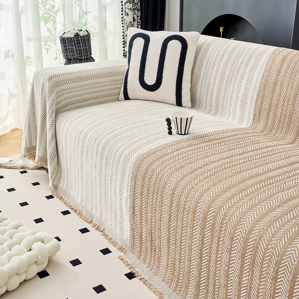 Elegant Herringbone Chenille Textured Throw Couch Cover – Couch Cover (view 2) | Petix pet supplies for dogs and cats