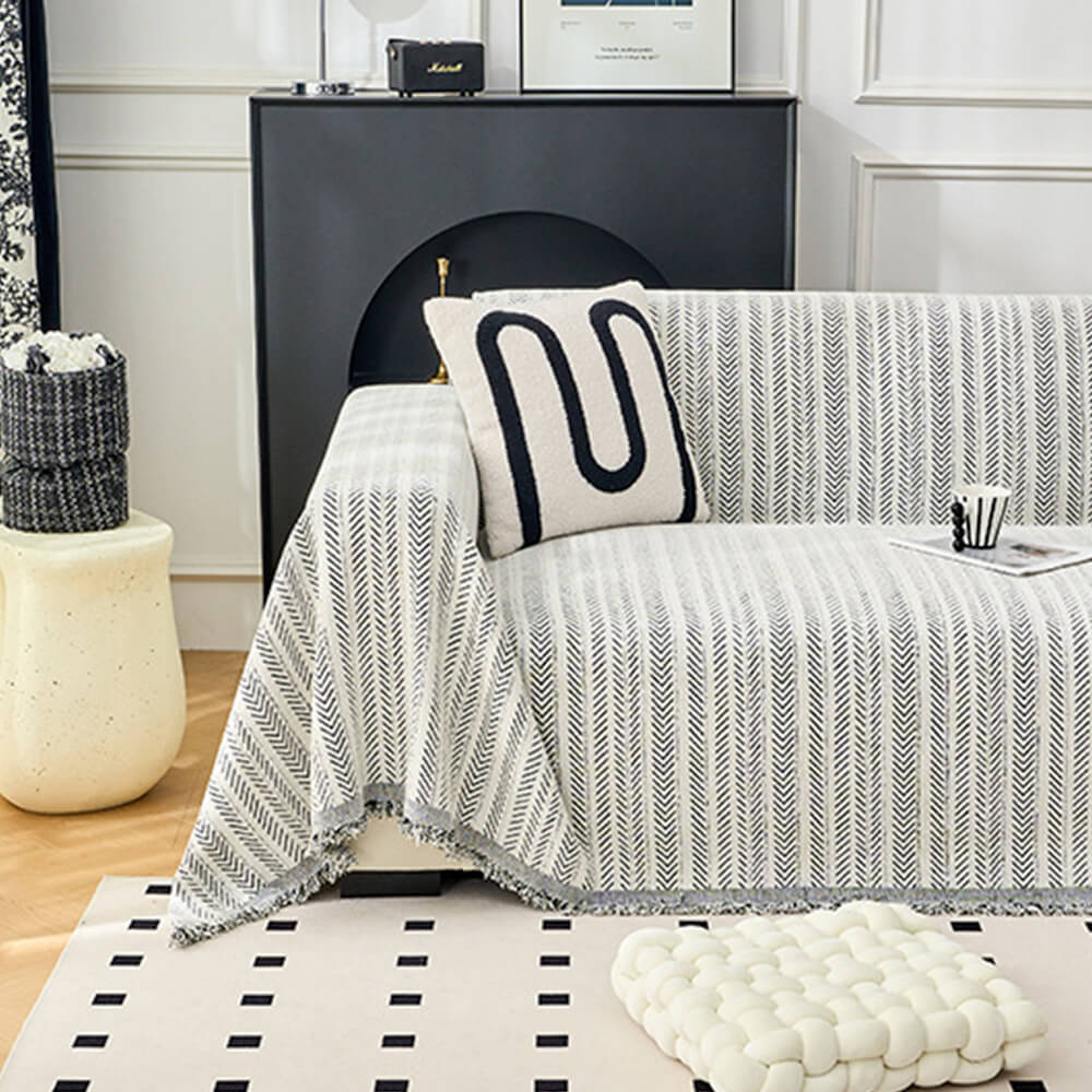 Elegant Herringbone Chenille Textured Throw Couch Cover – Couch Cover (view 6) | Petix pet supplies for dogs and cats