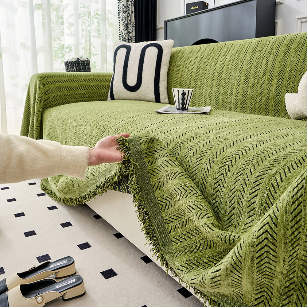 Elegant Herringbone Chenille Textured Throw Couch Cover – Couch Cover (view 8) | Petix pet supplies for dogs and cats