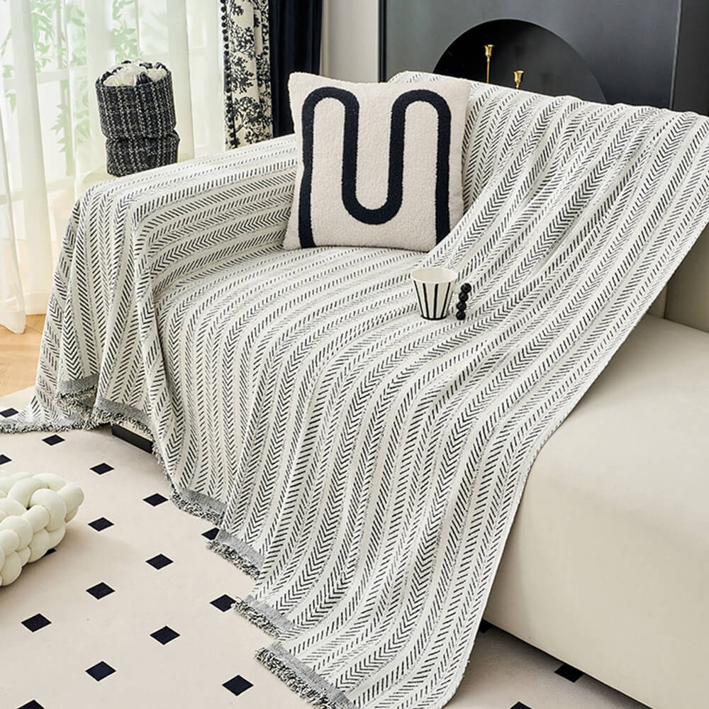 Elegant Herringbone Chenille Textured Throw Couch Cover – Couch Cover (view 9) | Petix pet supplies for dogs and cats