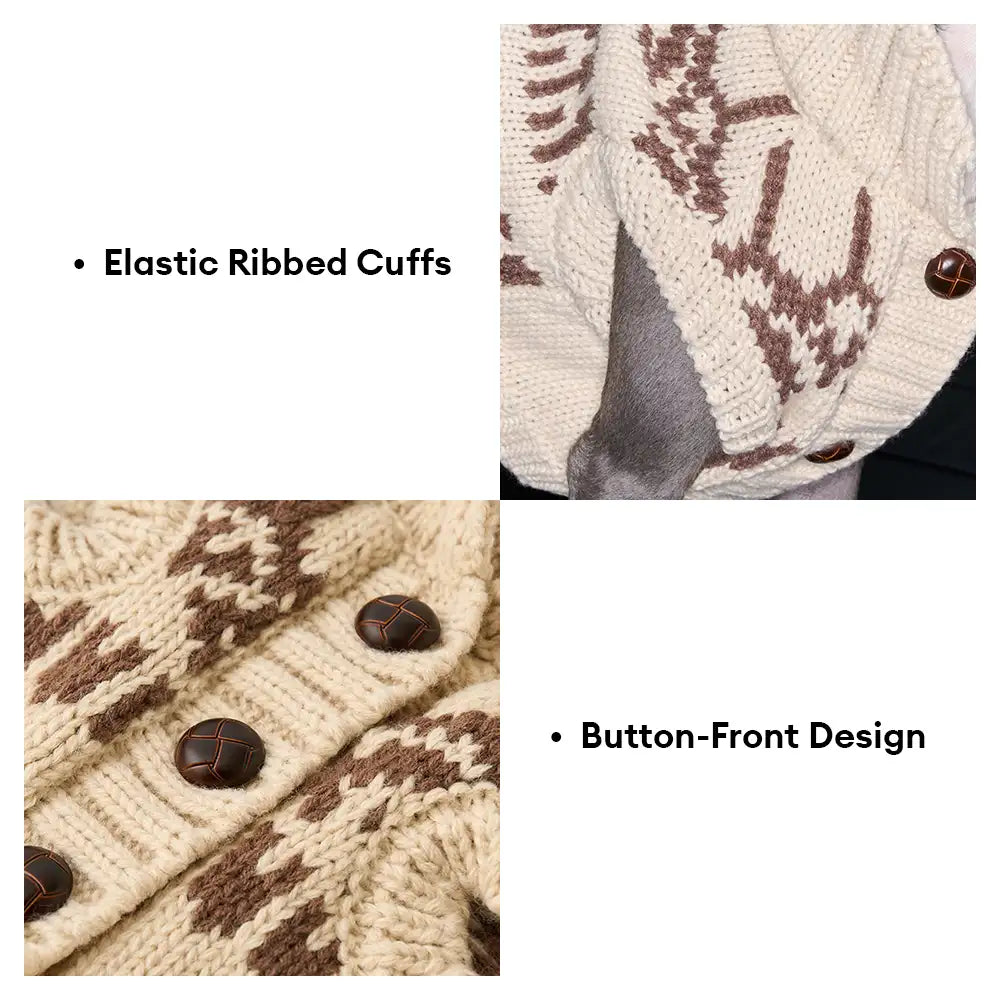 Fair Isle Pattern Sleeveless Dog Sweater For Small Dogs – Dog Apparel (view 4) | Petix pet supplies for dogs and cats