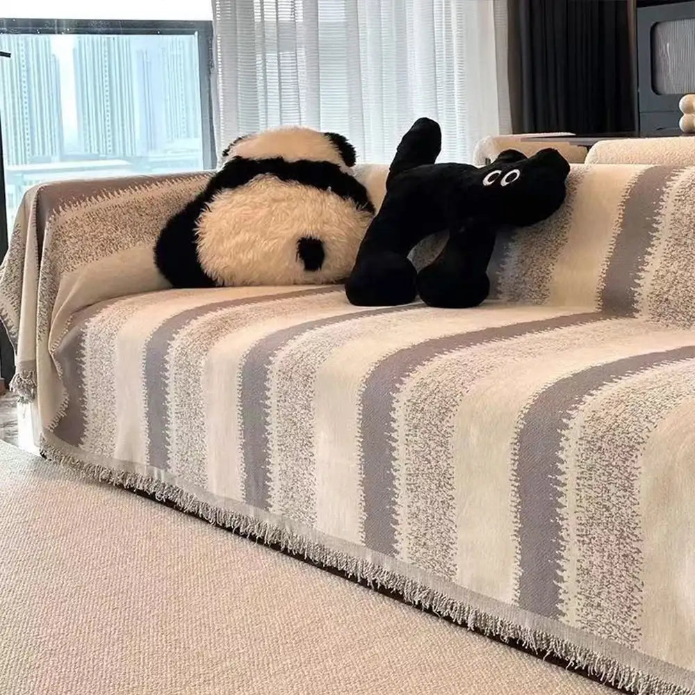 Fashion Striped Chenille Scratch-Resistant Sofa Protection Couch Cover – Couch Cover (… | Petix pet supplies for dogs and cats