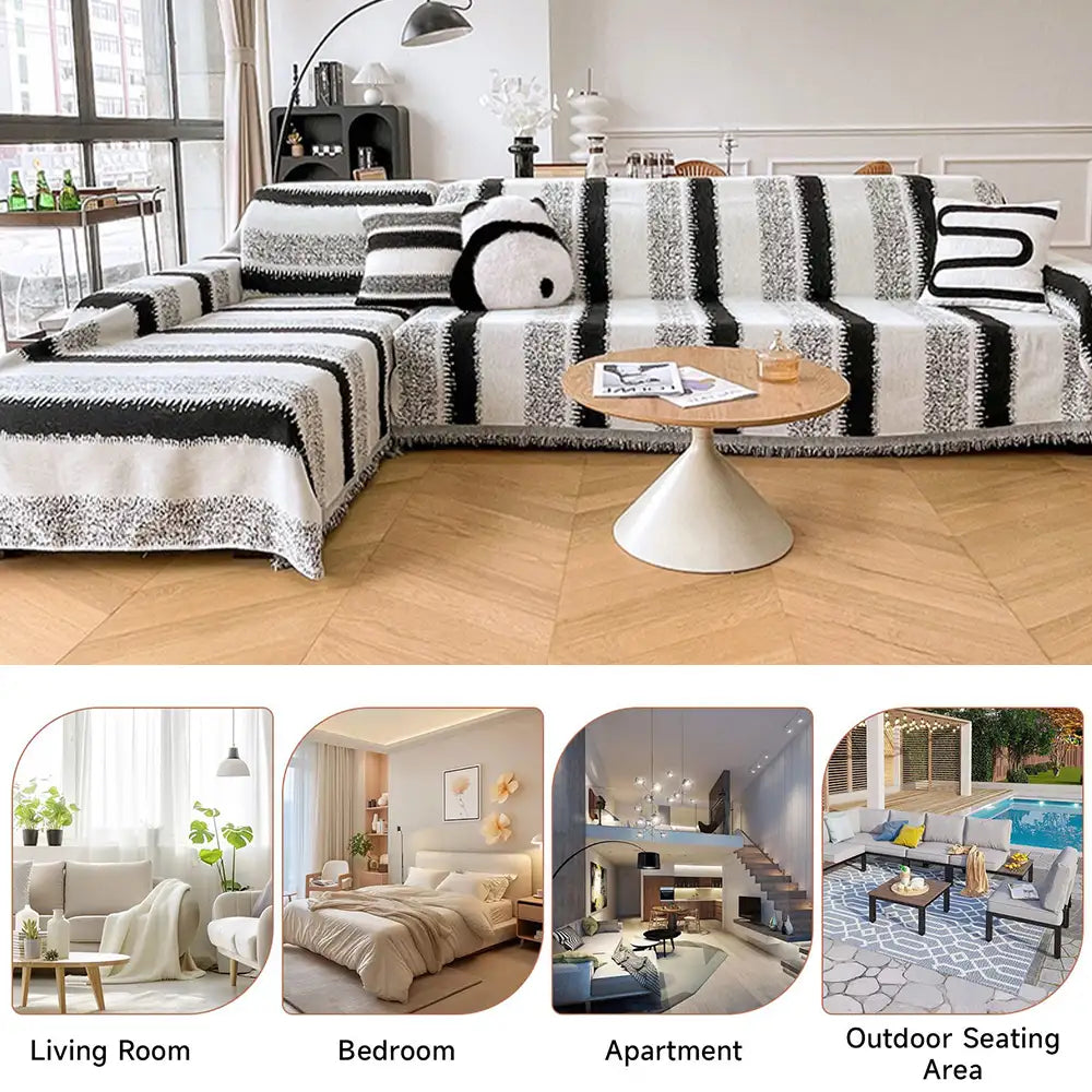Fashion Striped Chenille Scratch-Resistant Sofa Protection Couch Cover – Couch Cover (… | Petix pet supplies for dogs and cats