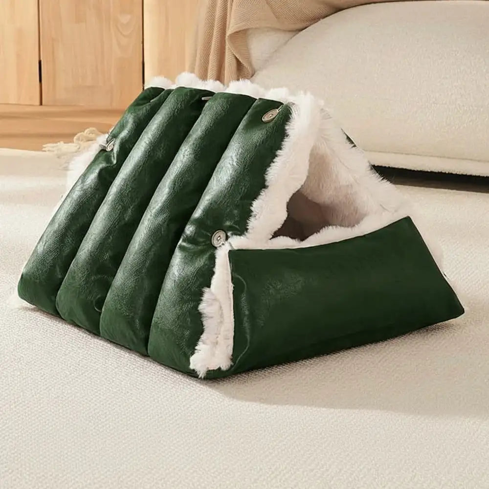 Faux Leather Vintage Multi-function Plush Dog Bed Convertible Dog Car Seat – Dog Beds… | Petix pet supplies for dogs and cats