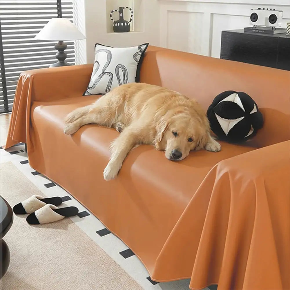 Faux Leather Waterproof Pet Hair-Resistant Sofa Protector Couch Cover – Couch Cover (v… | Petix pet supplies for dogs and cats