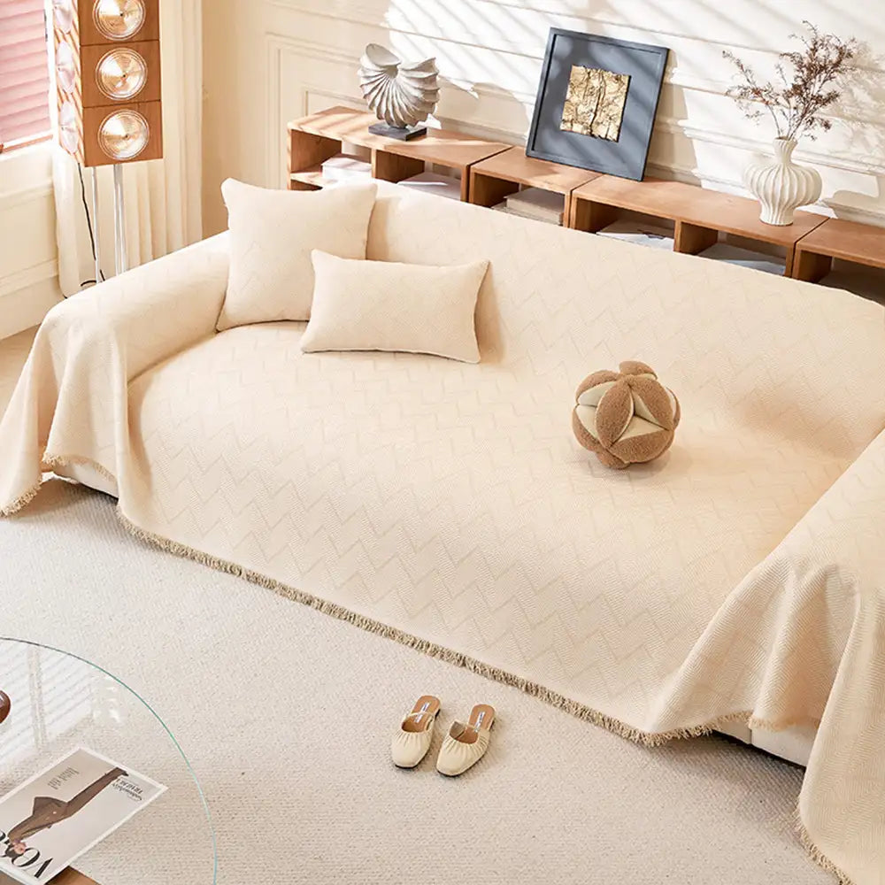 Faux Linen Scratch-Resistant Furniture Protector Sofa Blanket Couch Cover – Couch Cove… | Petix pet supplies for dogs and cats