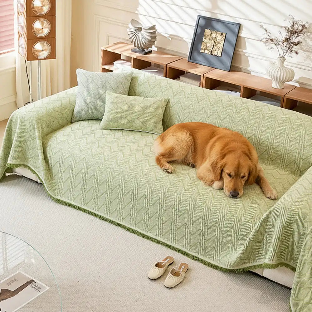 Faux Linen Scratch-Resistant Furniture Protector Sofa Blanket Couch Cover – Couch Cove… | Petix pet supplies for dogs and cats