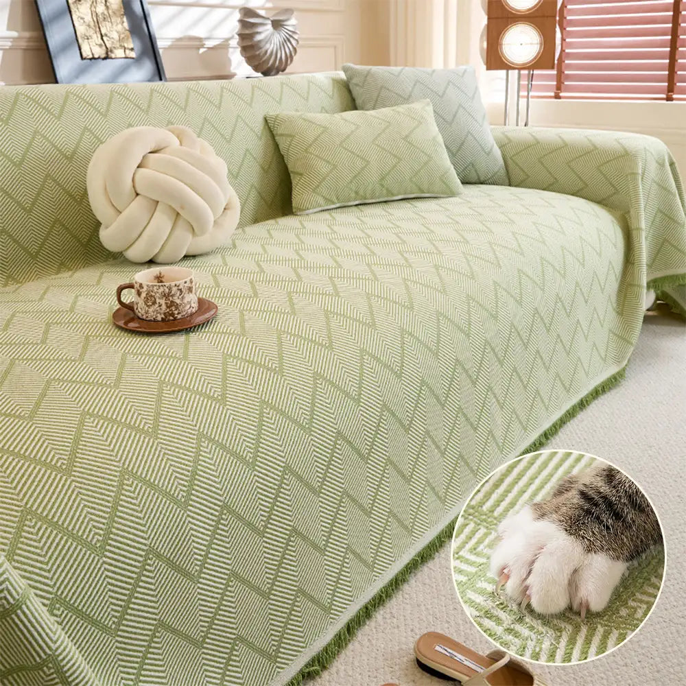 Faux Linen Scratch-Resistant Furniture Protector Sofa Blanket Couch Cover – Couch Cove… | Petix pet supplies for dogs and cats