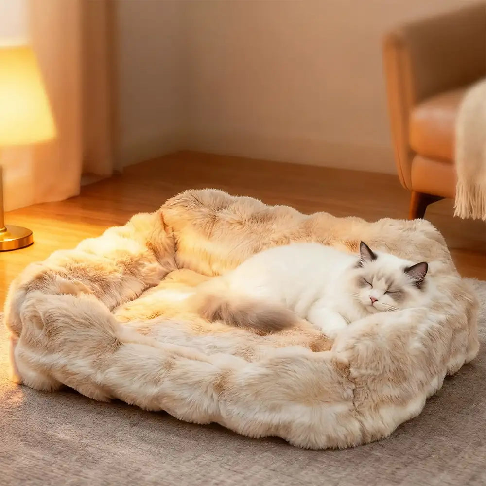 Faux Rabbit Velvet Fluffy Soft Dog And Cat Sofa Bed – Dog Beds (main) | Petix pet supplies for dogs and cats