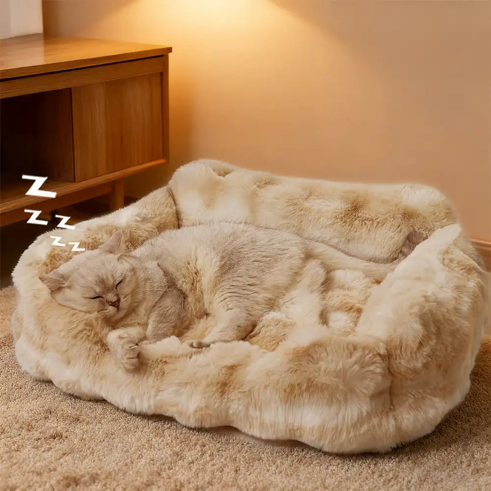 Faux Rabbit Velvet Fluffy Soft Dog And Cat Sofa Bed – Dog Beds (view 2) | Petix pet supplies for dogs and cats