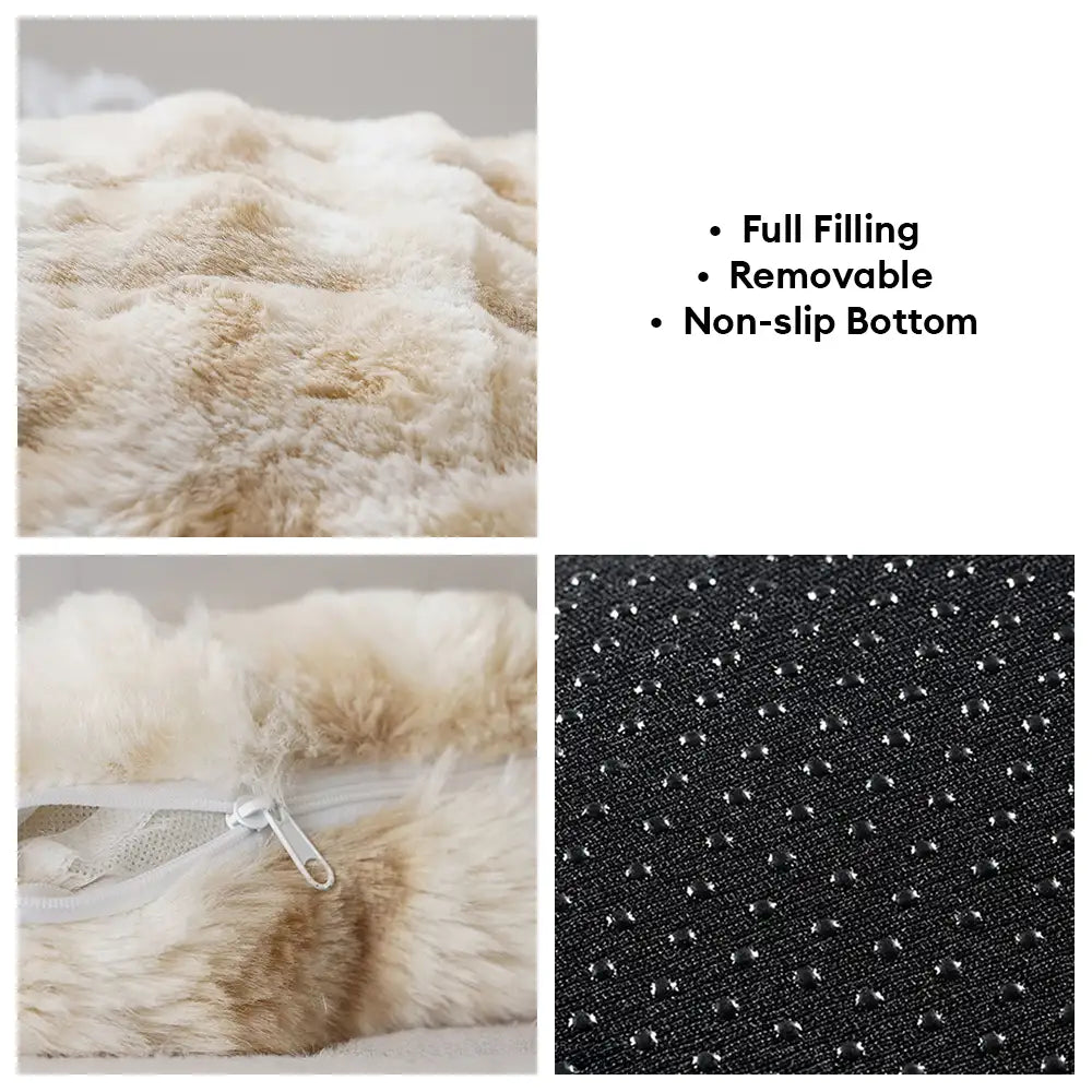 Faux Rabbit Velvet Fluffy Soft Dog And Cat Sofa Bed – Dog Beds (view 5) | Petix pet supplies for dogs and cats