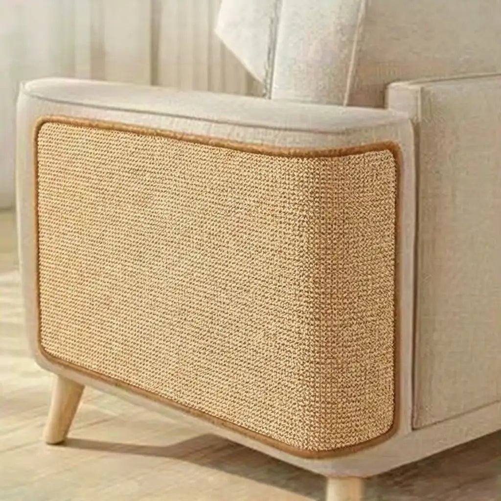 Faux Sisal Cat Scratcher Mat Sofa Protector with Velcro Tape – Scratching Post (main) | Petix pet supplies for dogs and cats