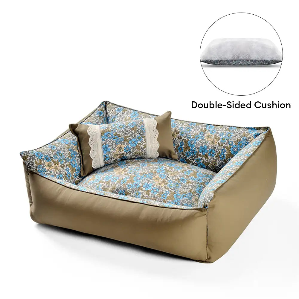Floral Pattern Anti Static Washable All Season Dog Bed – Dog Beds (view 5) | Petix pet supplies for dogs and cats